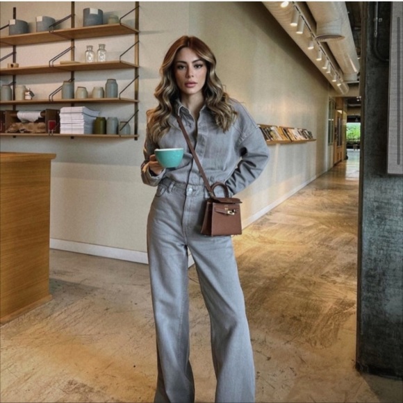 Zara blogger tan TRF LONG DENIM - Picture 8 of 15